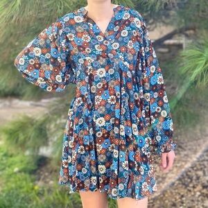 Umgee Bohemian Floral Dress Size Small